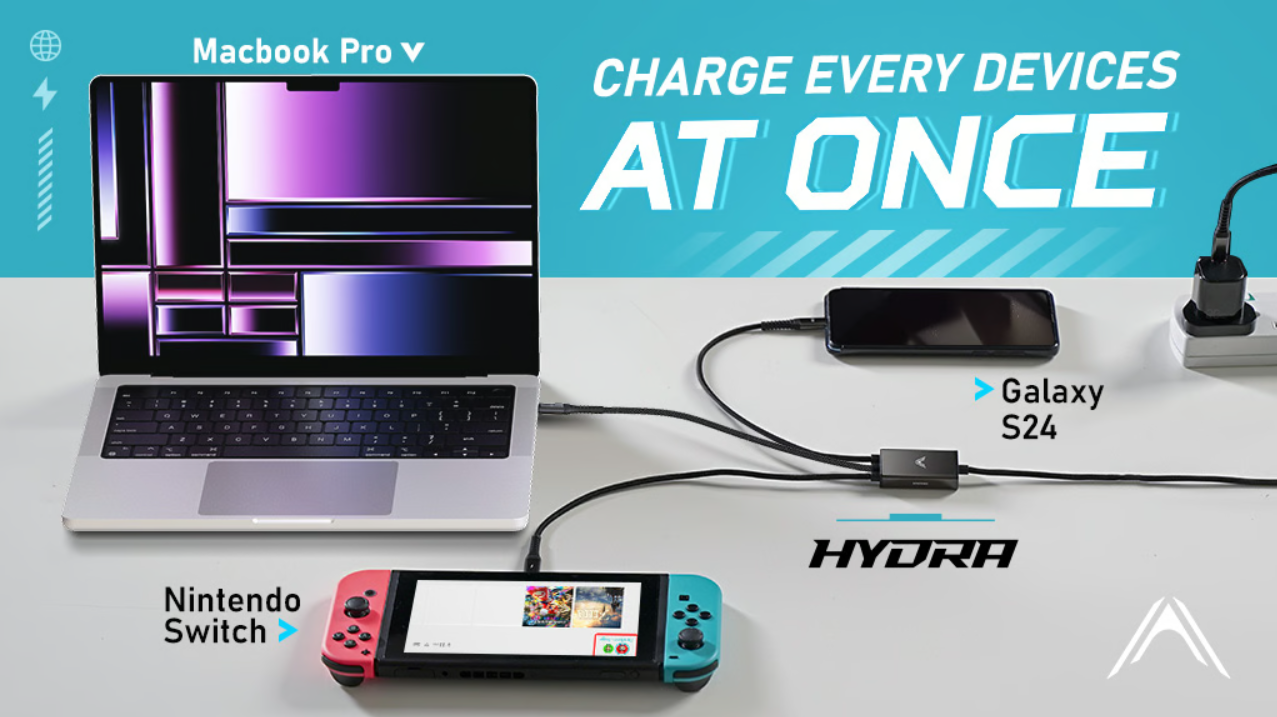 Hydra : World’s First Triple Type-C 100W LED CableHydra